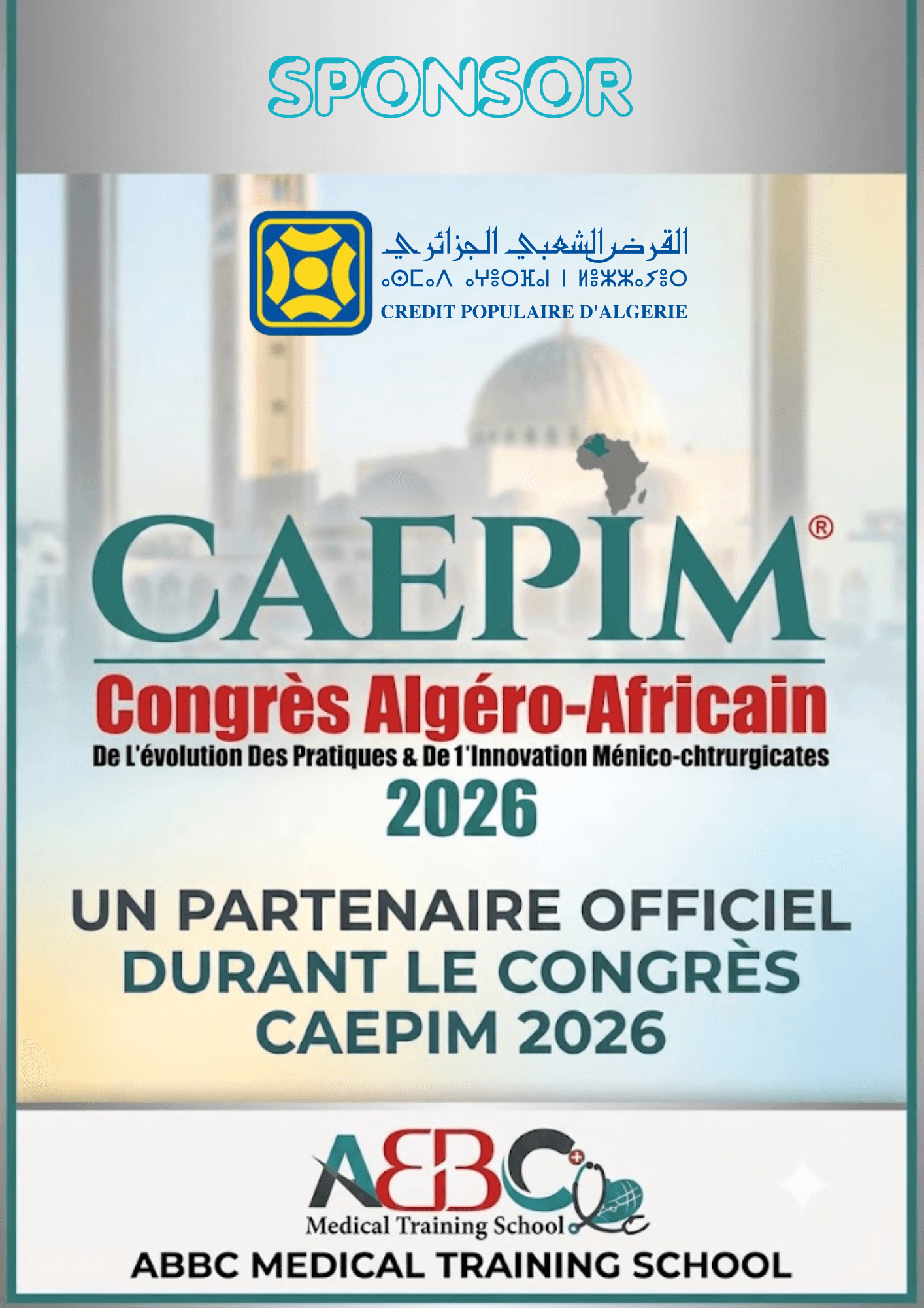 Affiche partenaire Gold & Argent — CAEPIM 2026