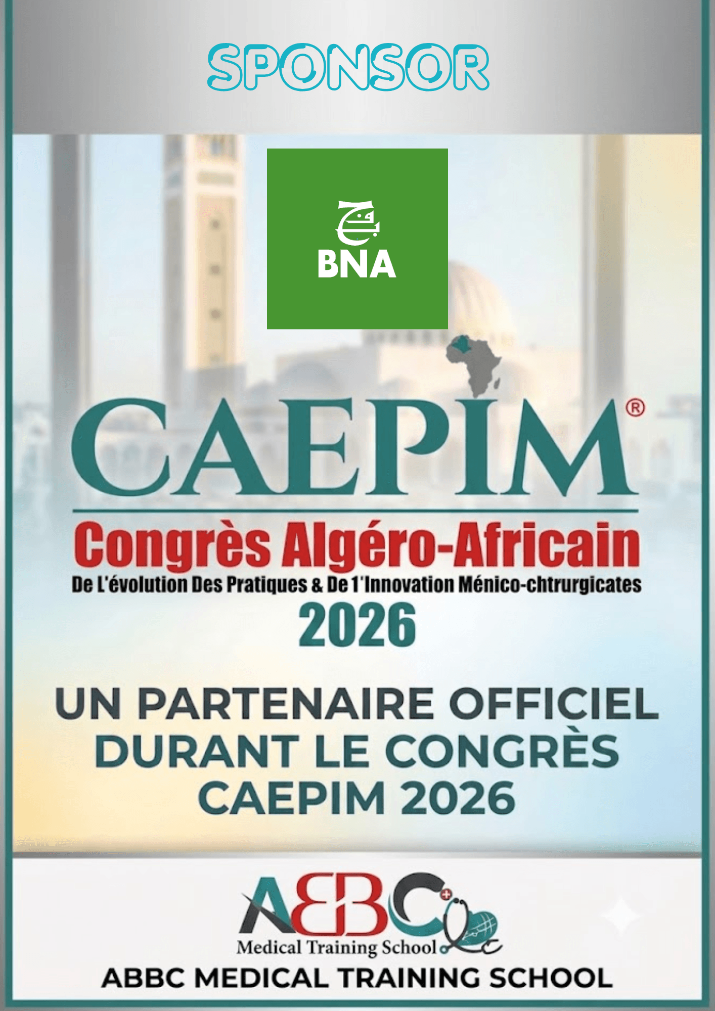 Affiche BNA — Partenaire Gold & Argent